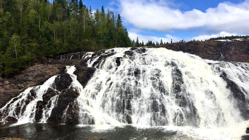 The Scenic High Falls on the Magpie River near Wawa, Ontario -- one of the stops along the 1,300-mile Lake Superior Circle Tour. (Kelly Smith/Minneapolis Star Tribune/TNS)