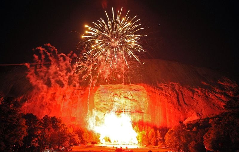 The Lasershow Spectacular at Stone Mountain Park is a July Fourth favorite. HYOSUB SHIN / HSHIN@AJC.COM