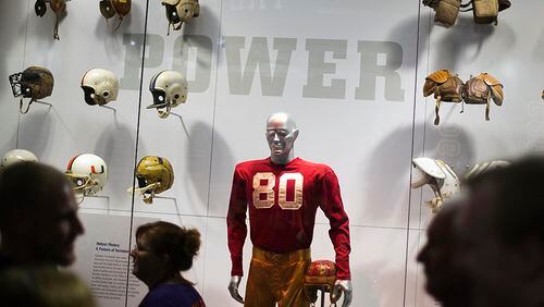 The new 94,000-square-foot College Football Hall of Fame in downtown Atlanta combines historical artifacts with modern interactive technology.