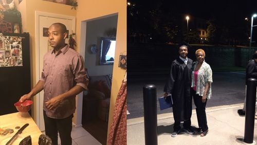 Anthony McPherson, 26, died after a July 9 hit-and-run crash. He is pictured here in a candid shot on the left and with his mother, Denese McPherson, at his graduation from Gwinnett Technical College.