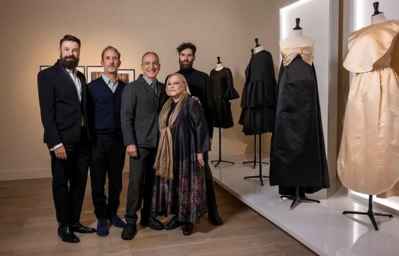 SCAD FASH Atlanta Winter Exhibition 2024 curators of ”Cristóbal Balenciaga: Master of Tailoring.” Left to Right, Rafael Gomes, Gaspard de Masse, Gael Mamine pictured at the VIP Opening Reception. (Photo Courtesy of SCAD)
