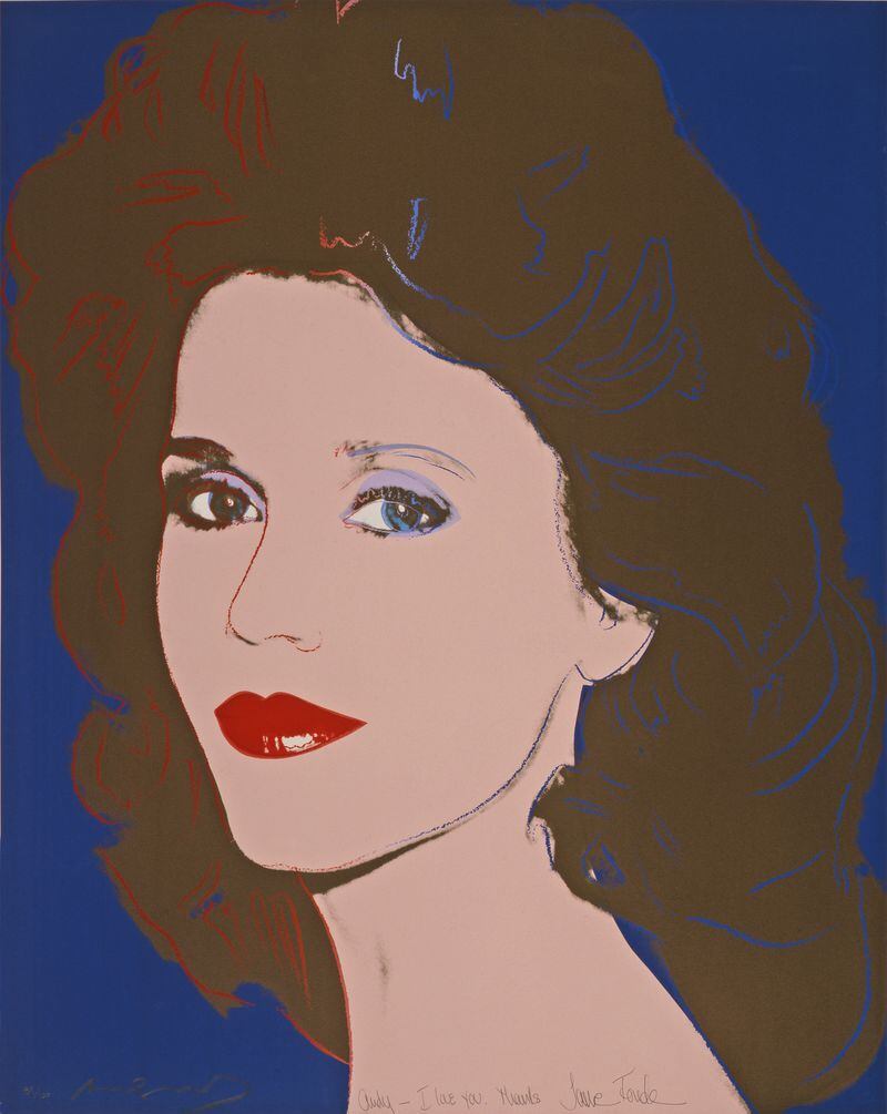 “Jane Fonda,” from 1982, is part of a sweeping exhibit of works by Andy Warhol on display at the High Museum of Art. Photo: courtesy Warhol Foundation for the Visual Arts, Inc.