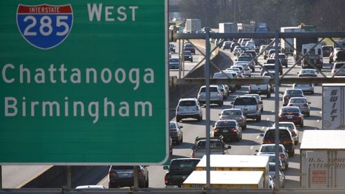 The Georgia Department of Transportation plans to add up to two toll lanes in each direction on the top half of I-285.