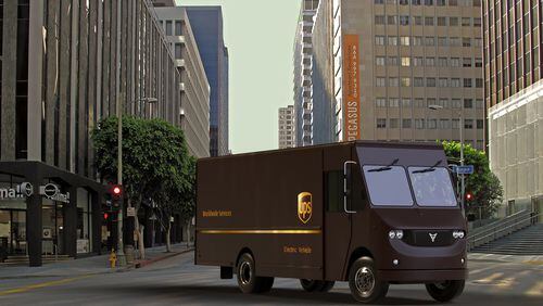 A rendering of a Thor electric UPS truck. Source: UPS