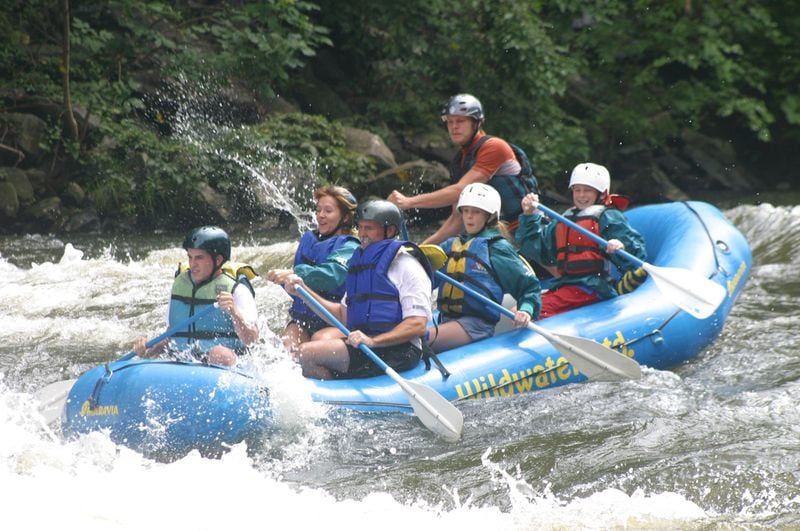 Paddlers brave gushing rapids and gasp-inducing drops on whitewater rafting trips along the Chattooga River in South Carolina. CONTRIBUTED BY WILDWATER