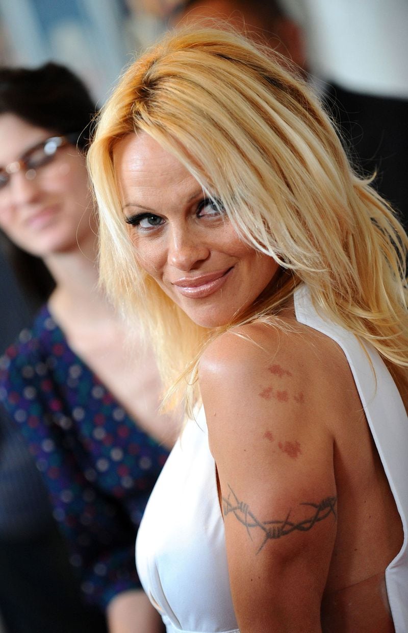 Pamela Anderson attends the premiere of "Superhero Movie" on March 27, 2008, in Los Angeles. (Lionel Hahn/Abaca Press/TNS)