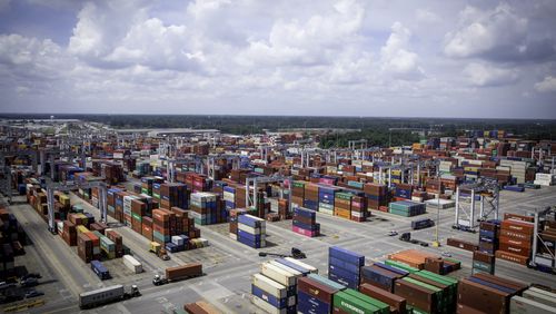 November 2020 was the Port of Savannah’s busiest month on record, at 464,804 twenty-foot equivalent container units – outperforming the previous record set just one month earlier. (Georgia Ports Authority/Emily Goldman)