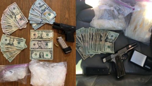 About $155,000 worth of narcotics and several firearms were found during the executed search warrants Friday.