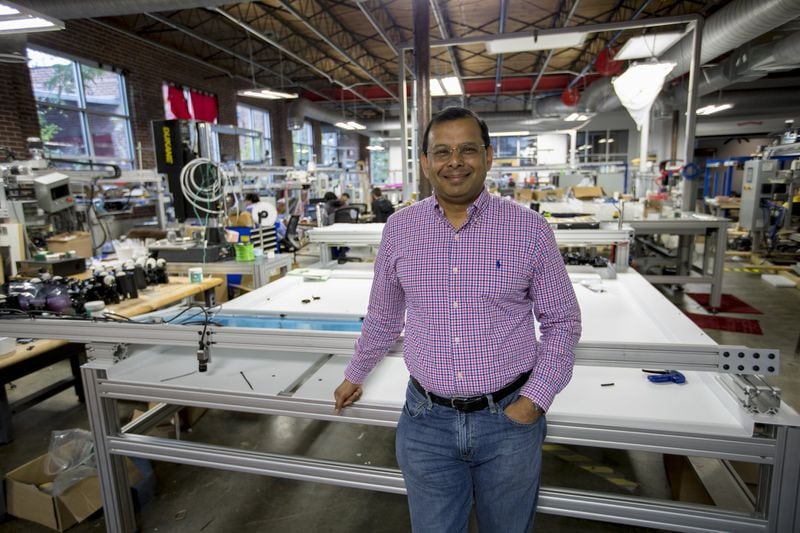 Palaniswamy “Raj” Rajan, the CEO of Atlanta-based SoftWear Automation that created the Sewbots, thinks a portion of the garment industry could come back to the U.S. thanks to automation. (Courtesy of SoftWear Automation)