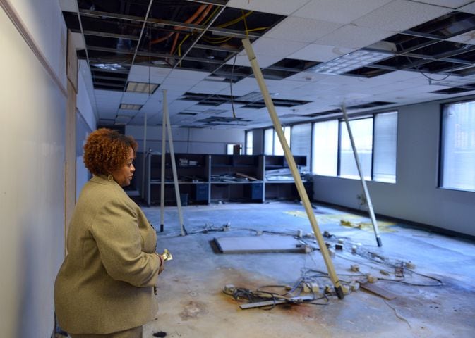 Fulton County Government Building in shambles