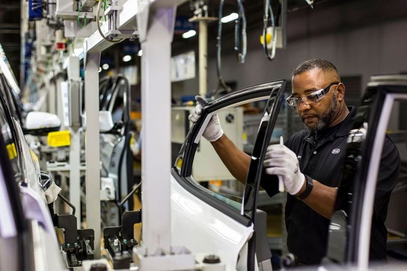 The assembly plant run by Kia Motors in West Point recently paused production.
