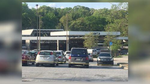 The West Lake MARTA station was closed after a quadruple shooting Thursday. (Credit: Channel 2 Action News)