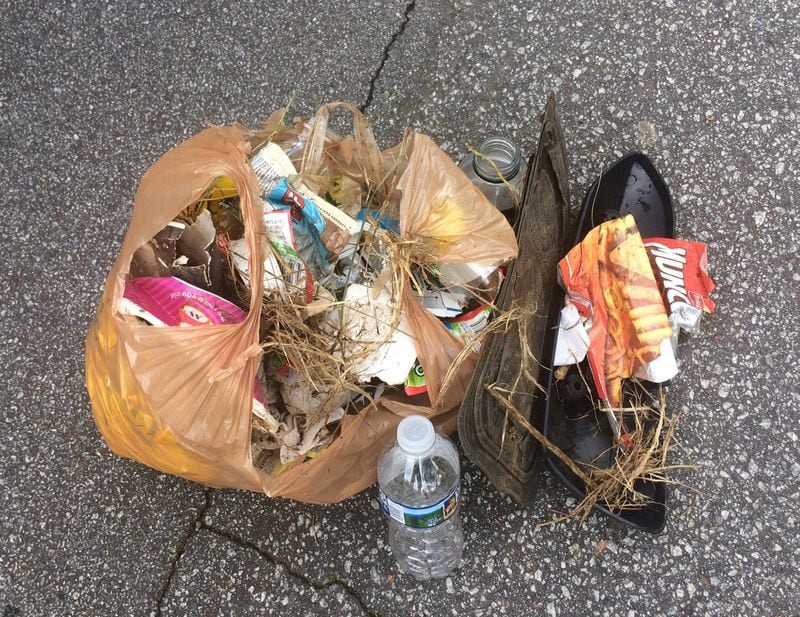 Collected during a 15-minute walk along Clairmont and Lavista roads in an otherwise tidy neighborhood. 