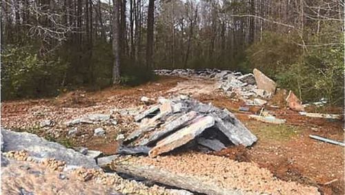What was a concrete walking trail near the Intrenchment Creek Park South River Trailhead in DeKalb County.