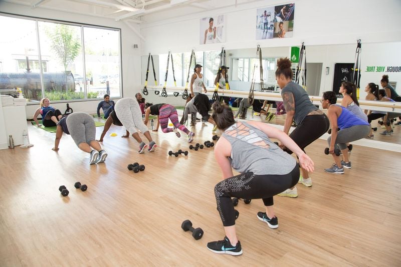 The cycling studio Vibe Ride was founded in 2015 in Midtown Atlanta. Since then, owners Courtney Anderson and Tiffany McKenzie have expanded their base with three additional locations and have added other types of fitness classes like strength training and cardio. CONTRIBUTED BY VIBE RIDE