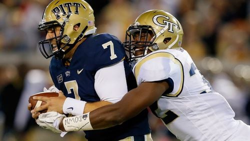 Georgia Tech nose tackle Jabari Hunt-Days has been elevated to the top of the depth chart at his position. (Photo by Kevin C. Cox/Getty Images)