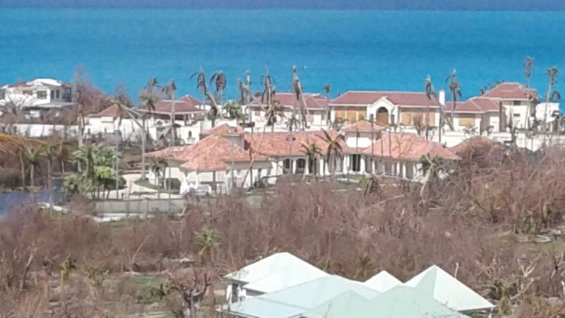 President Trump's $17 million Chateau des Palmiers on the French Caribbean island of St. Martin survived Hurricane Irma.