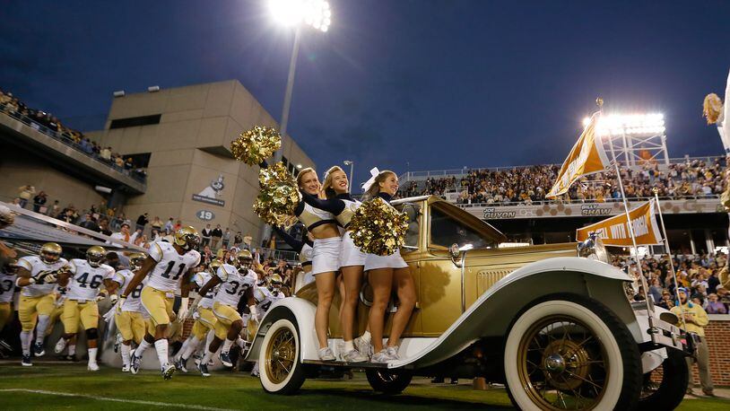 ATLANTA, GA - NOVEMBER 02:  The Ramblin' Wreck leads the Georgia Tech Yellow Jackets onto the field to face the Pittsburgh Panthers at Bobby Dodd Stadium on November 2, 2013 in Atlanta, Georgia.  (Photo by Kevin C. Cox/Getty Images)