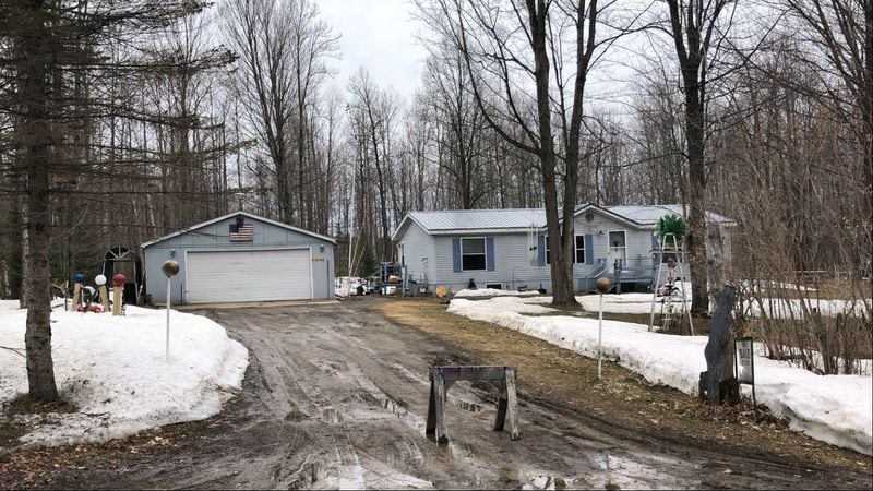 The Lakewood, Wisconsin, home of Raymand Vannieuwenhoven, 82, is pictured in April 2019, a few weeks after the widower was arrested in connection with the July 9, 1976, slayings of David Schuldes, 25, and Ellen Matheys, 24, of Green Bay. The couple was gunned down, and Matheys sexually assaulted, during a camping trip to McClintock Park in Silver Cliff.