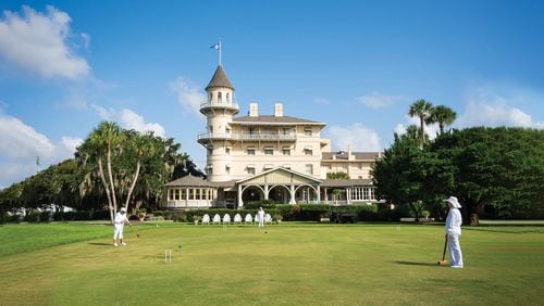 Croquet on the lawn is a long-standing tradition at the Jekyll Island Club in Georgia. 
Courtesy of Jekyll Island Club.