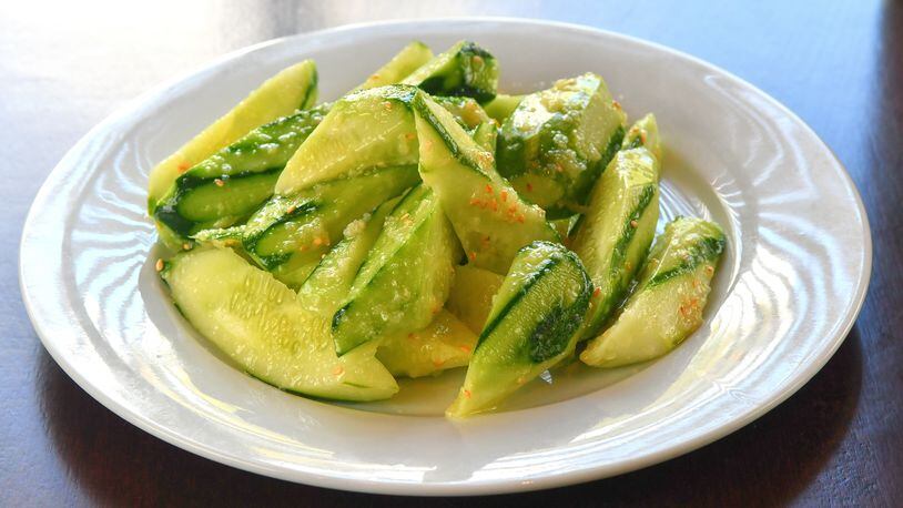Masterpiece’s Cucumber with Mashed Garlic. (Chris Hunt for The Atlanta Journal-Constitution)