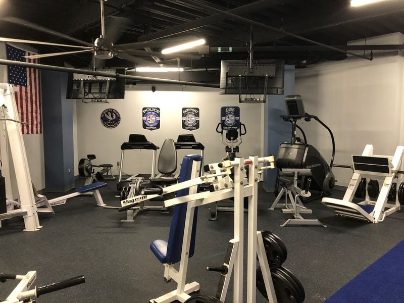 The Marietta Police Department recently transformed storage space into an 1,800-square-foot fitness center for employees. The center contains dumbells, free weights and surplus equipment from WellStar Health Park and the Marietta City School System.
