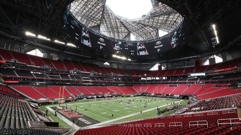 If the Bills and the Chiefs reach the AFC Championship game, the game will be played at 6:30 p.m. Jan. 29 at Mercedes-Benz Stadium, the NFL announced Thursday. (Curtis Compton / Curtis.Compton@ajc.com)