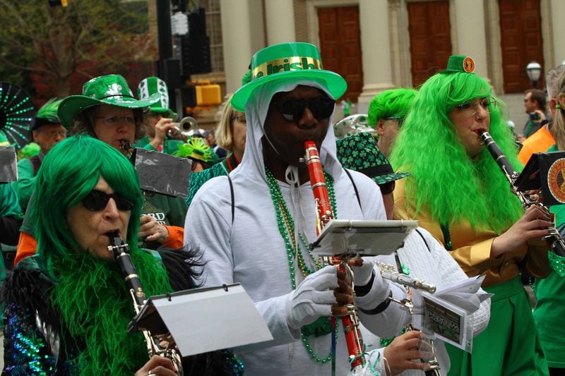 You don’t have to be Irish to enjoy the annual St. Patrick’s Day Parade down Peachtree Street on March 16 that will feature bands, clowns, dancers, floats and drill teams. 
(Courtesy of the Irish Network Atlanta)