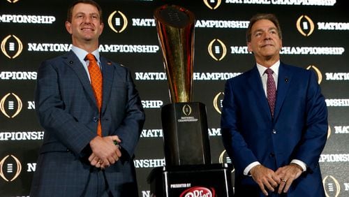 Once more, Clemson's Dabo Swinney and Alabama's Nick Saban are the last two guys standing.