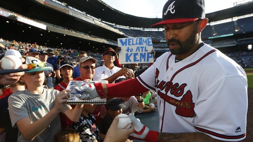 Despite the Braves’ improved play in the second half of the season, especially after the acquisition of Matt Kemp, the team’s local TV ratings remained low. (AP photo/John Bazemore)