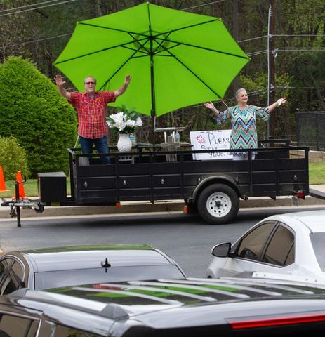 Churchgoers across metro Atlanta attend socially distant, drive-in services