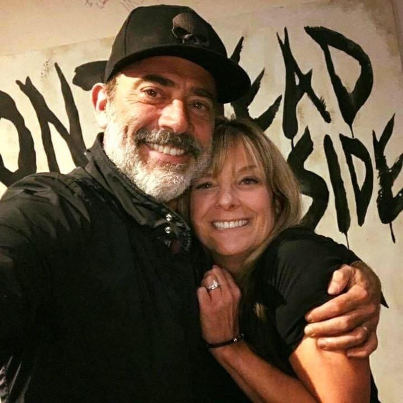 Jeffrey Dean Morgan, who played Negan on "The Walking Dead," visited the Woodbury Shoppe numerous times. Here he is with store manager Melissa Coppage. Courtesy of Melissa Coppage