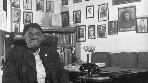 Daytona Beach, Florida. Bethune-Cookman College. Dr. Mary McLeod Bethune, founder and former president and director of the NYA (National Youth Administration) Negro Relations (Gordon Parks / Library of Congress)