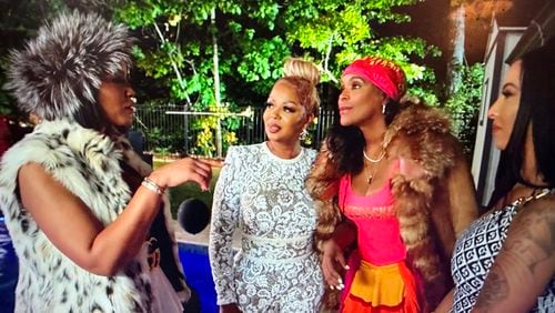 WE-TV debuted "Bad and Bougie" on Feb. 15, 2024, a new reality show featuring five women including Malaysia Pargo (from left), Princess Banton-Lofters, Tameka Foster and Crystal Renay Smith, seen here in the first episode. WE-TV