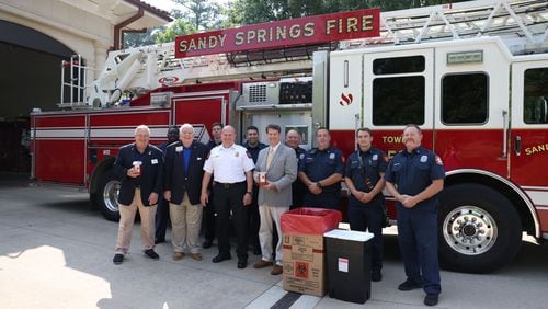 The Sandy Springs Fire Department, in partnership with the Sandy Springs Rotary Club, is collecting expired medications, sealed needles and personal protection equipment for proper disposal. (Courtesy City of Sandy Springs)