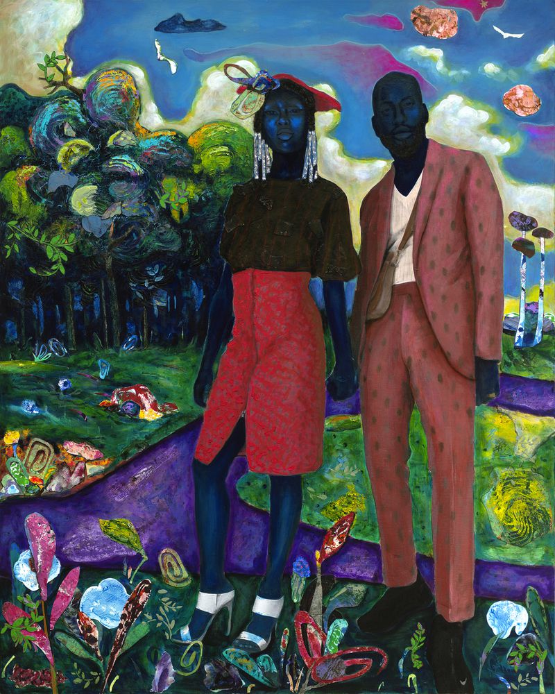 Dorsey has done pop-up shows of his art around the country. Here is his mixed media work “Return to Eden #1.”