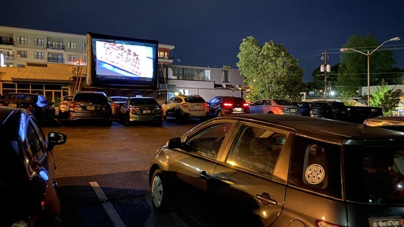 An evening screening at the historic Plaza Theatre’s back parking lot pop-up drive-in. Contributed by Chris Escobar