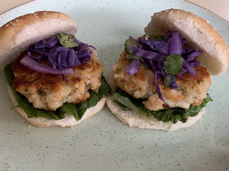 These Cod Sliders are topped with a cilantro-lime cabbage mix. CONTRIBUTED BY KELLIE HYNES