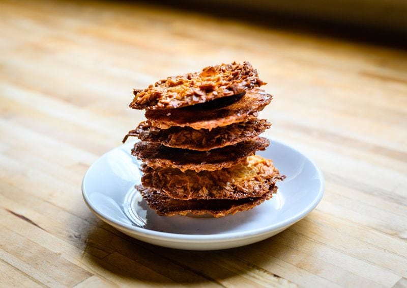 Chi-chi cookies from Proof Bakeshop - coconut macaroon sandwiches with chocolate ganache. CONTRIBUTED BY HENRI HOLLIS