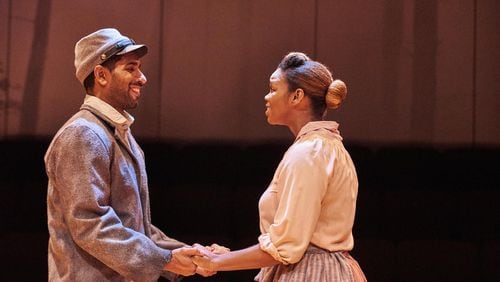 The Civil War drama “Father Comes Home From the Wars (Parts 1, 2 & 3)” stars Evan Cleaver (as Hero) and Brittany Inge (as Penny). It will run at Actor’s Express through June 11. CONTRIBUTED BY CHRISTOPHER BARTELSKI