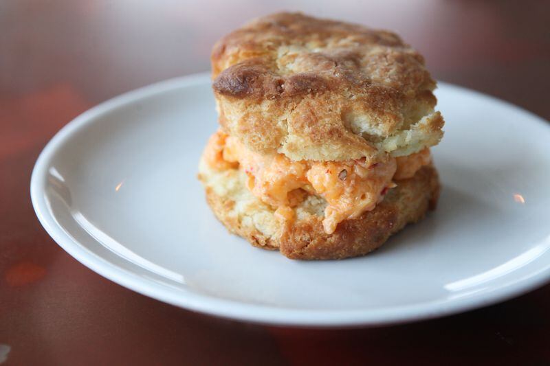  Biscuit with pimento cheese from 8ARM. Styling by Chef Angus Brown. Photo by Renee Brock