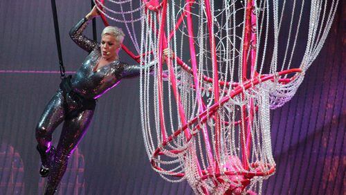 Pink delivered high-flying skills, tremendous vocals and a lot of fun at her sold-out Philips Arena show on April 21, 2018. Photo: Melissa Ruggieri/AJC