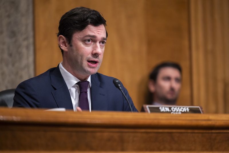 U.S. Sen. Jon Ossoff will meet today with Environmental Protection Agency Administrator Michael Regan at the Port of Savannah’s to discuss planned upgrades and air pollution reductions. (Nathan Posner for the Atlanta Journal Constitution)