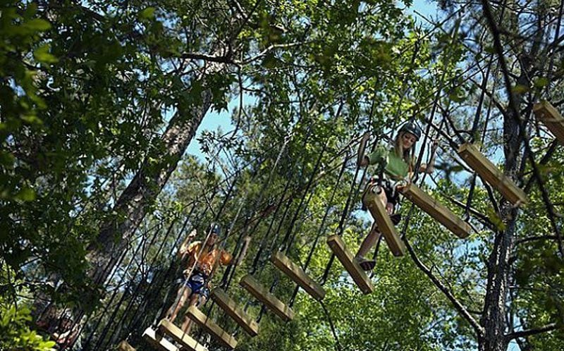 TreeTop Adventures Zip-lining at Pine Mountain
