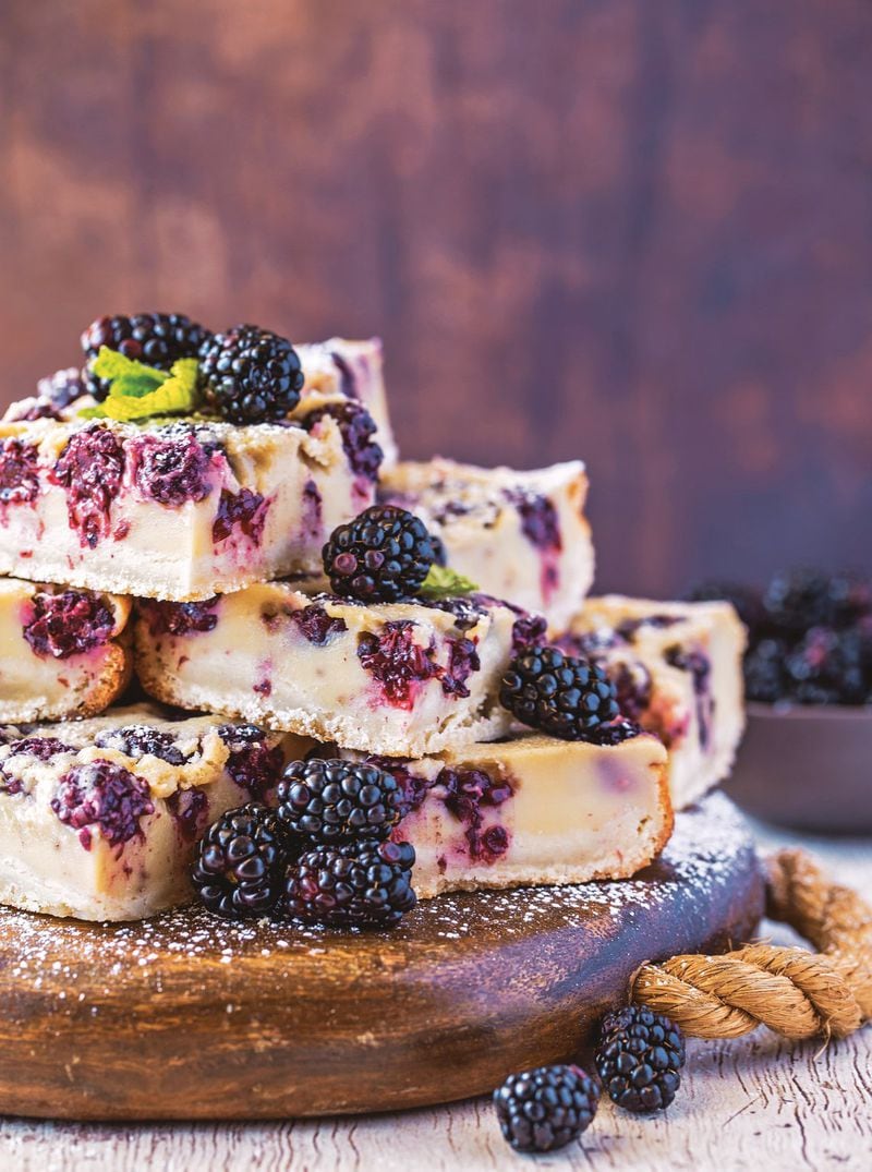 Blackberry Custard Bars from “Decadent Fruit Desserts” by Jackie Bruchez (Page Street Publishing Co., 2019). CONTRIBUTED BY JACKIE BRUCHEZ