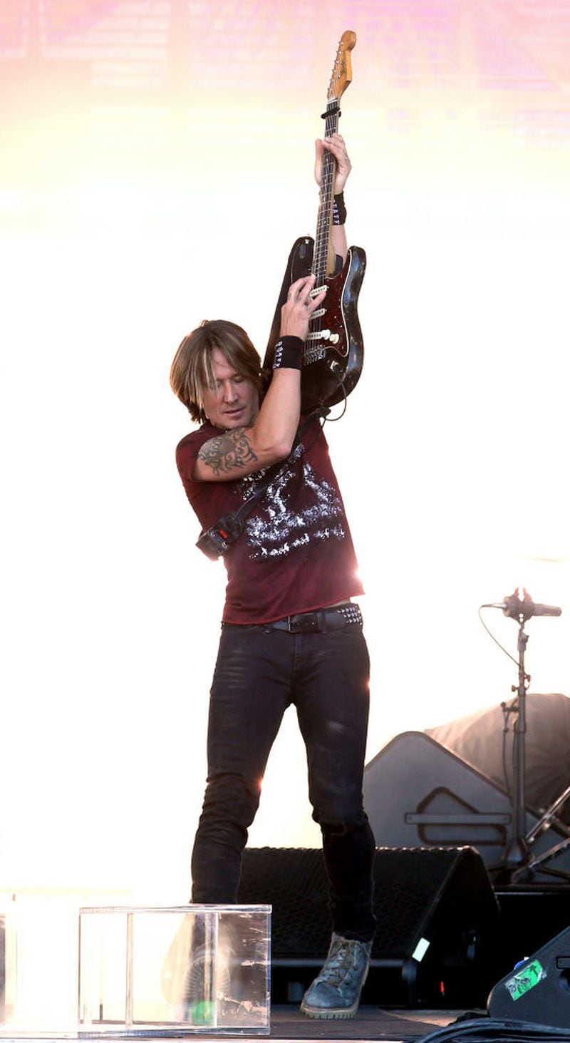 Keith Urban, shown in Tennessee in September 2019, is known for his intense guitar playing as well as his fun country-rock songs. (Photo by Terry Wyatt/Getty Images for Pilgrimage Music & Cultural Festival)