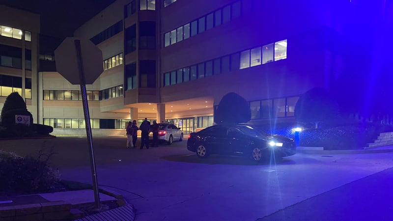 Authorities gathered outside Wellstar Kennestone Hospital after two Cobb County deputies were killed in the line of duty Thursday evening.