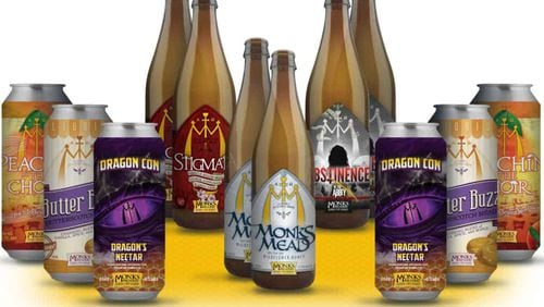 A selection of products from Monks Meadery. / Courtesy of Monks Meadery