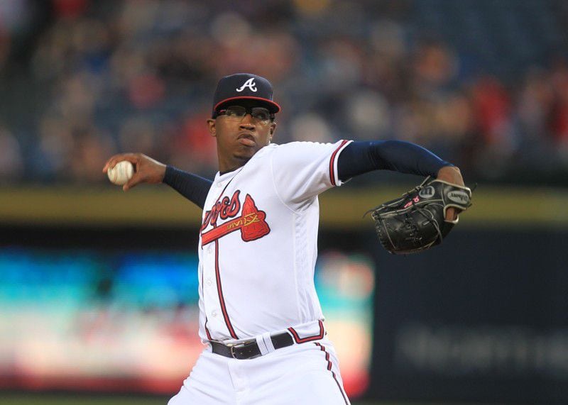  Tyrell Jenkins was traded by the Braves on Dec. 8, the first of a series of moves that have seen the pitching prospect be on four different major league rosters in a span of four weeks. (Curtis Compton/AJC file photo)