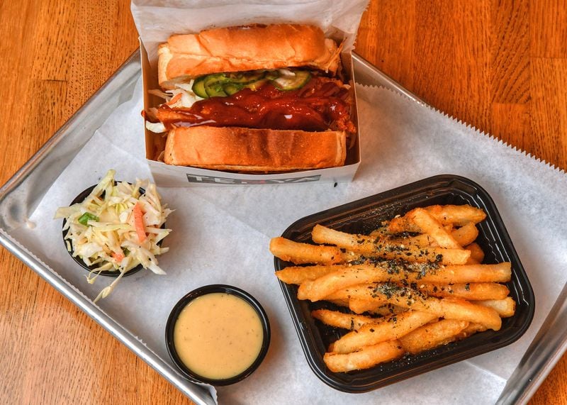 Homemade milk bread is part of what makes the Chicken Katsu Sando at Tenya delicious. (Chris Hunt for The Atlanta Journal-Constitution)